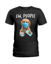 Ew People Dog Wearing A Face Mask Cockapoo Ladies T-Shirt tile
