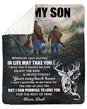 Whenever You Feel Overwhelmed - Hunting Dad To Son Sherpa Fleece Blanket tile