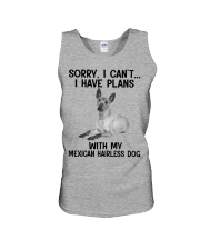 I have plans with my dog Mexican Hairless Dog Unisex Tank tile