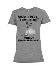 I have plans with my dog Mexican Hairless Dog Premium Fit Ladies Tee tile