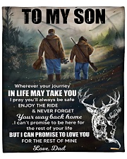 Whenever You Feel Overwhelmed Hunting Dad To Son Fleece Blanket tile