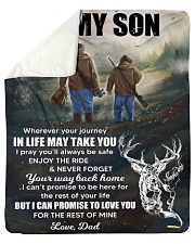 Whenever You Feel Overwhelmed Hunting Dad To Son Sherpa Fleece Blanket tile