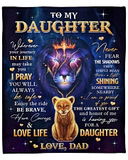 Wherever your Journey In Life Lion Dad To Daughter Fleece Blanket - 50" x 60" front