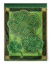 Shamrock Pattern 29.5"x39.5" House Flag front