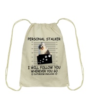 Personal Stalker Old English Sheepdog Drawstring Bag tile