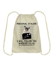 Personal Stalker Pug Drawstring Bag tile