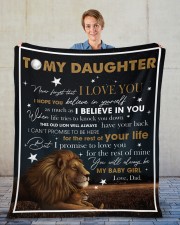 Never Forget That I Love You Lion Dad To Daughter Fleece Blanket - 50" x 60" aos-coral-fleece-blanket-50x60-lifestyle-front-01