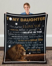 Never Forget That I Love You Lion Dad To Daughter Fleece Blanket - 50" x 60" aos-coral-fleece-blanket-50x60-lifestyle-front-01c