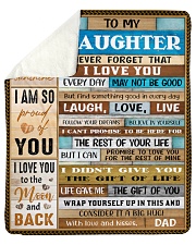 Never Forget I Love U Dad To Daughter Sherpa Fleece Blanket tile
