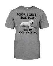 I have plans with my dog Dogo Argentino Premium Fit Mens Tee tile