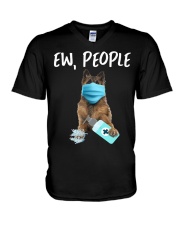 Ew People Dog Belgian Shepherd Dog V-Neck T-Shirt tile