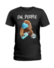 Ew People Dog Wearing A Face Mask Cocker Spaniel Ladies T-Shirt tile