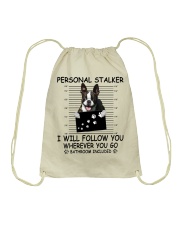 Personal Stalker Boston Terrier Drawstring Bag tile
