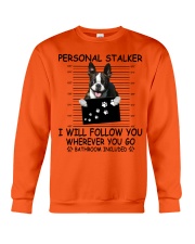 Personal Stalker Boston Terrier Crewneck Sweatshirt tile
