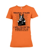 Personal Stalker Boston Terrier Premium Fit Ladies Tee tile
