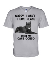 I have plans with my dog Cane Corso V-Neck T-Shirt tile