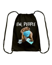 Ew People Dog Wearing A Face Mask Bullmastiff Drawstring Bag tile