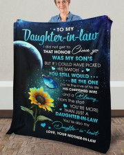 I Did Not Get To Choose You To Daughter-In-Law Fleece Blanket - 50" x 60" aos-coral-fleece-blanket-50x60-lifestyle-front-02a