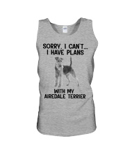 I have plans with my dog Airedale Terrier Unisex Tank tile