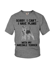 I have plans with my dog Airedale Terrier Youth T-Shirt tile