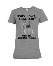 I have plans with my dog Airedale Terrier Premium Fit Ladies Tee tile