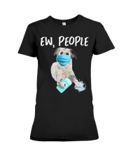 Ew People Dog Wearing A Face Mask English Setter Premium Fit Ladies Tee tile