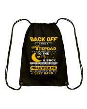 Back Off I Have A Crazy Stepdad To Daughter Drawstring Bag tile