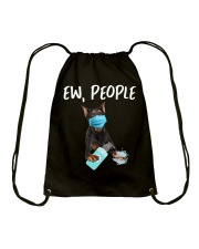 Ew People Dog Wearing A Face Mask German Pinscher Drawstring Bag tile