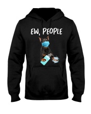 Ew People Dog Wearing A Face Mask German Pinscher Hooded Sweatshirt tile