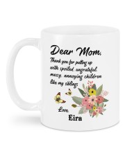Personalized Thanks For Putting Up Daughter To Mom Mug back