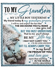 My Little GS Yesterday Friend Today To Grandson Fleece Blanket - 50" x 60" front
