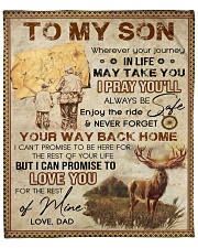 Wherever Your Journey In Life Deer Dad To Son Fleece Blanket - 50" x 60" front