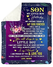 My Little Boy Yesterday My Friend Today Mom To Son Sherpa Fleece Blanket tile
