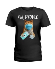Ew People Dog Wearing A Face Mask Shiba inu Ladies T-Shirt tile