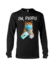 Ew People Dog Wearing A Face Mask Shiba inu Long Sleeve Tee tile