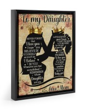 Never Forget That I Love You Mom To Daughter Floating Framed Canvas Prints Black tile