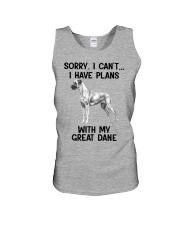 I have plans with my dog Great Dane Unisex Tank tile