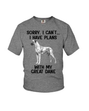 I have plans with my dog Great Dane Youth T-Shirt tile