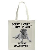 I have plans with my dog English Mastiff Tote Bag tile