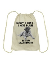 I have plans with my dog English Mastiff Drawstring Bag tile