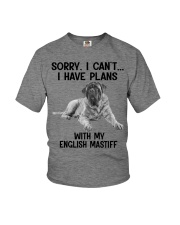 I have plans with my dog English Mastiff Youth T-Shirt tile