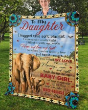 I Hugged This Soft Blanket Mom To Daughter Fleece Blanket - 50" x 60" aos-coral-fleece-blanket-50x60-lifestyle-front-02b