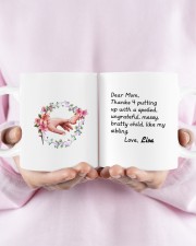 Dear Mom Thanks 4 Putting Up Daughter To Mom Mug ceramic-mug-lifestyle-30