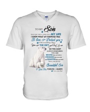 The Day You Came Into My Life Bear Dad To Son V-Neck T-Shirt tile