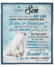 The Day You Came Into My Life Bear Dad To Son Fleece Blanket - 50" x 60" front