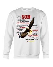 I Close My Eyes For But A Moment Eagle Dad To Son Crewneck Sweatshirt tile