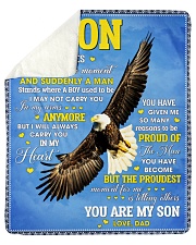I Close My Eyes For But A Moment Eagle Dad To Son Sherpa Fleece Blanket tile