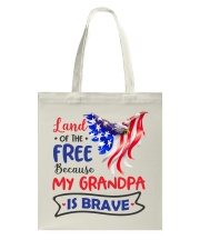 Eagle Land Of The F-ree Bcuz My Grandpa Is Brave Tote Bag tile