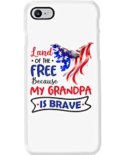 Eagle Land Of The F-ree Bcuz My Grandpa Is Brave Phone Case tile