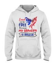 Eagle Land Of The F-ree Bcuz My Grandpa Is Brave Hooded Sweatshirt tile